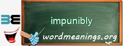 WordMeaning blackboard for impunibly